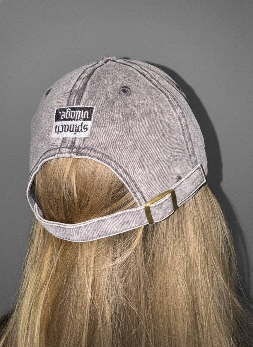 [Handle With Care] - Vintage-Washed Cap (Grey)