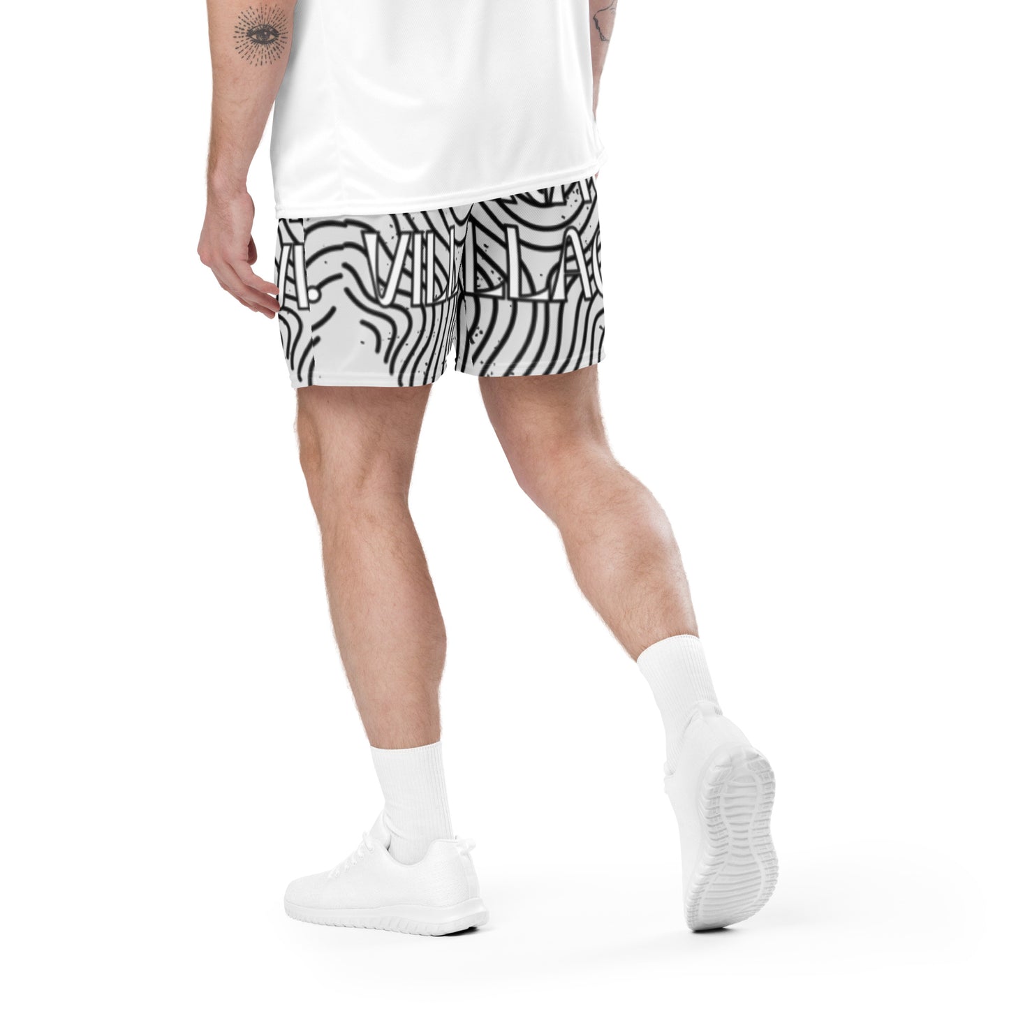 [Downtown] - Unisex (Recycled) Mesh Basketball Shorts (Light)