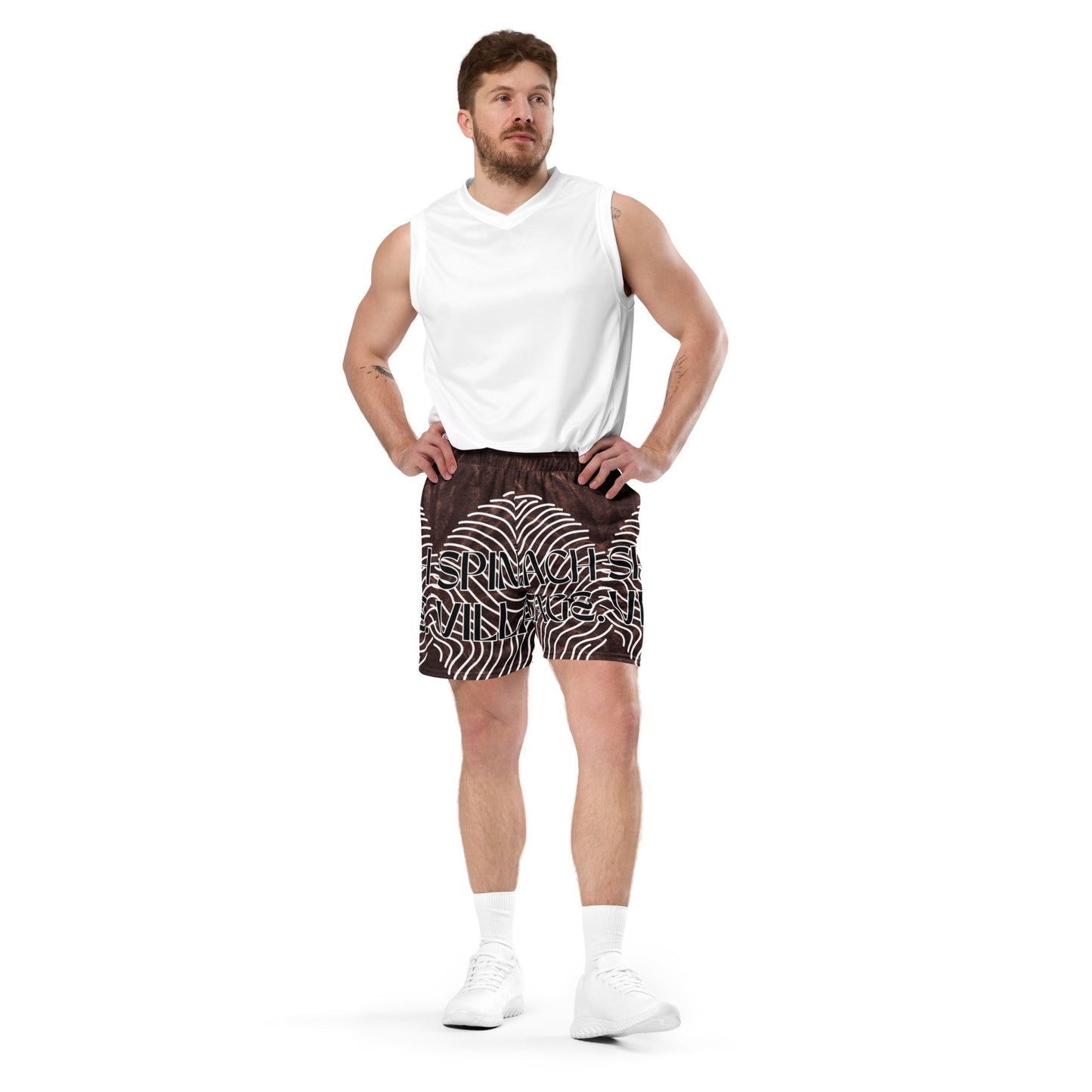 [Downtown] - Unisex (Recycled) Mesh Basketball Shorts (Dark)